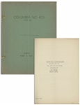 Moe Howards 31pp. Script Dated May 1937 for The Three Stooges Film Playing the Ponies or Story of the Race Horse -- With Annotations in Moes Hand Including Pencil Signatures -- Very Good